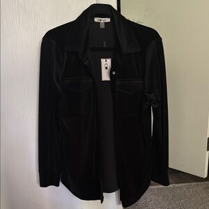Cable&Gauge Sport Black Velvet Button Up-Shirt (new with tags)